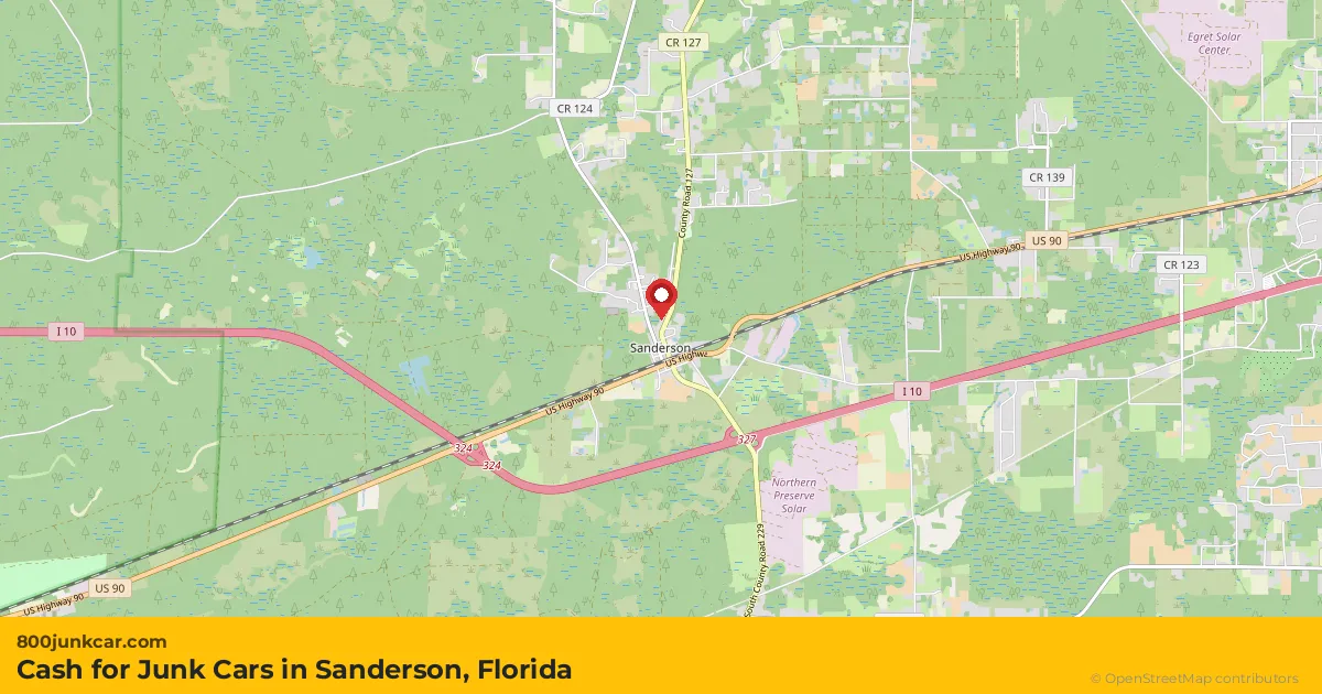 Sanderson, FL service area map