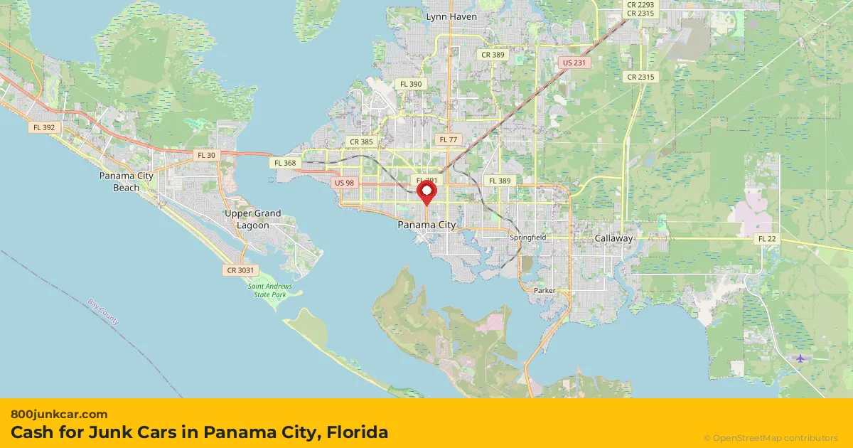 Panama City, FL service area map