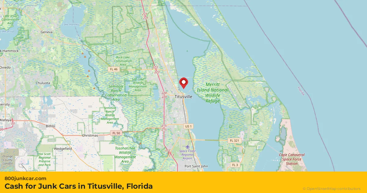 Titusville, FL service area map