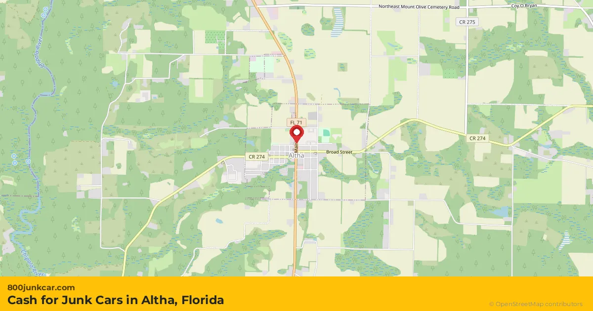 Altha, FL service area map