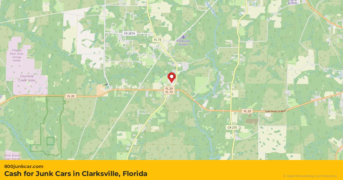 Clarksville, FL service area map