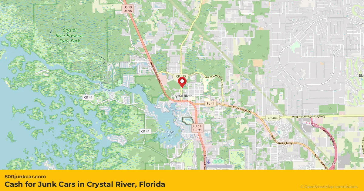 Crystal River, FL service area map