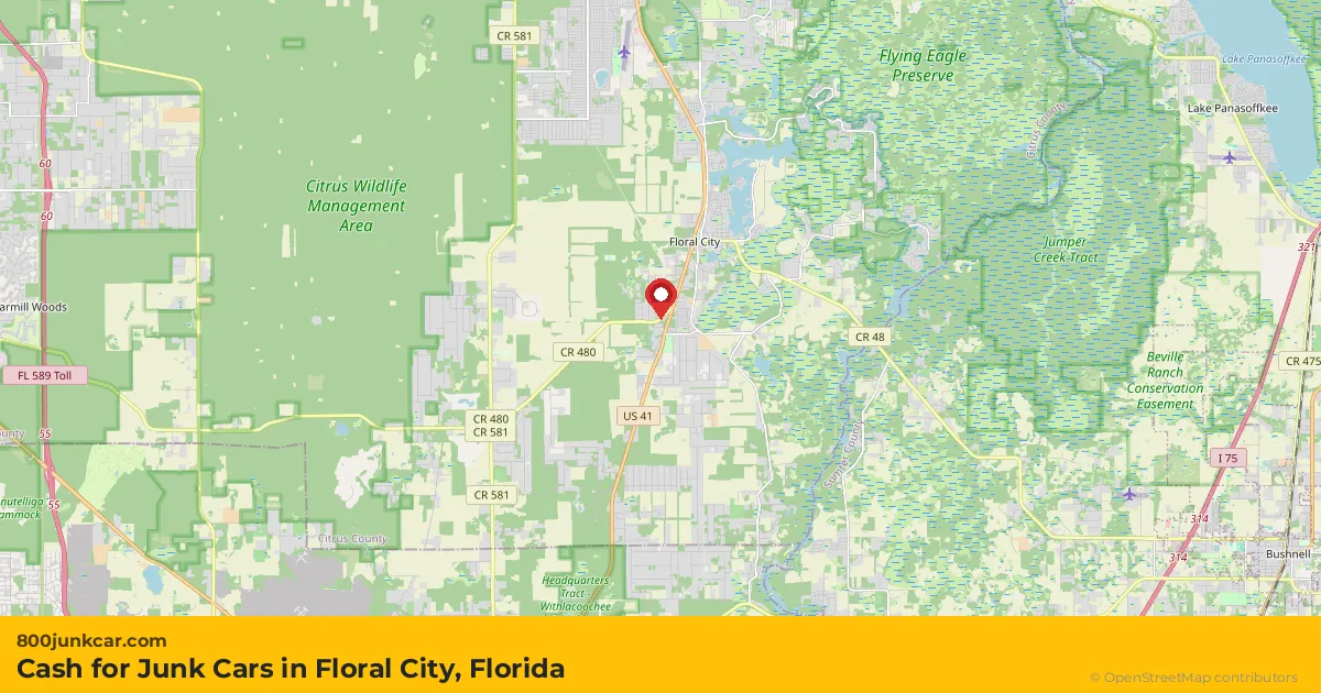 Floral City, FL service area map