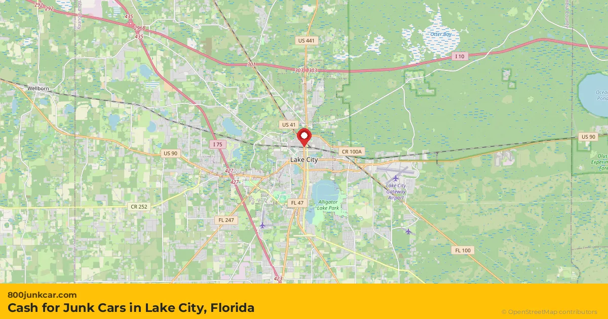 Lake City, FL service area map