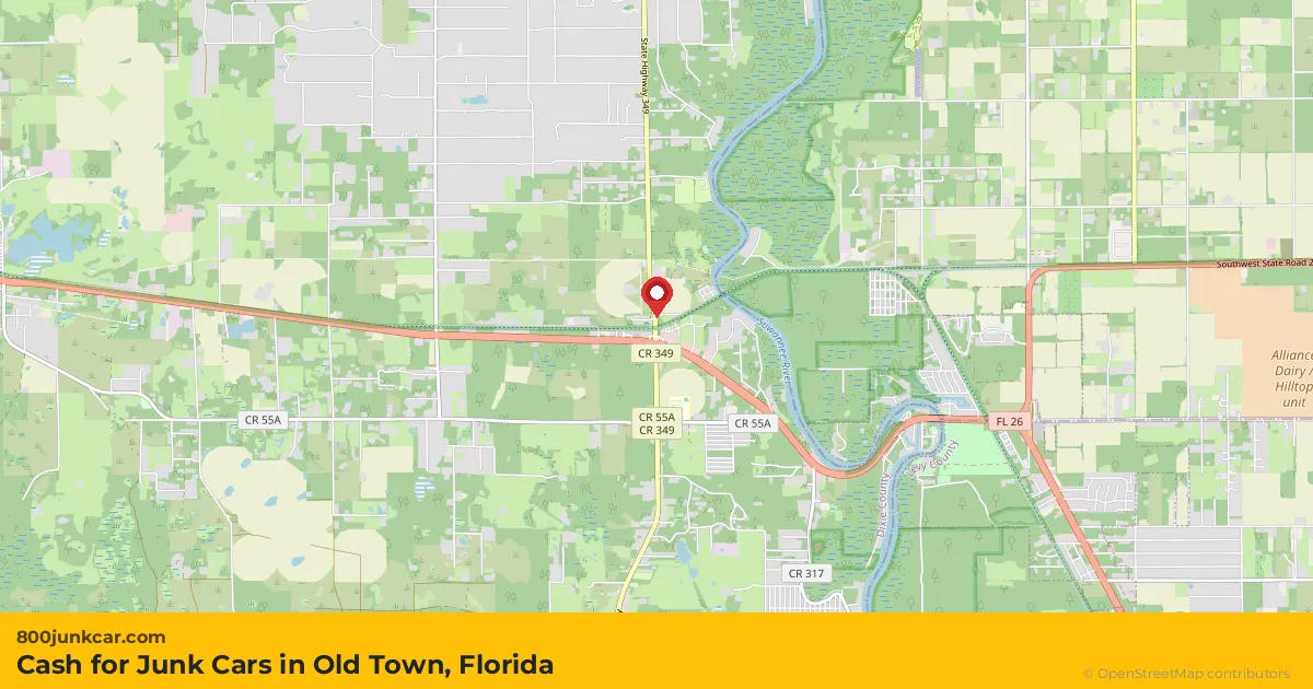 Old Town, FL service area map