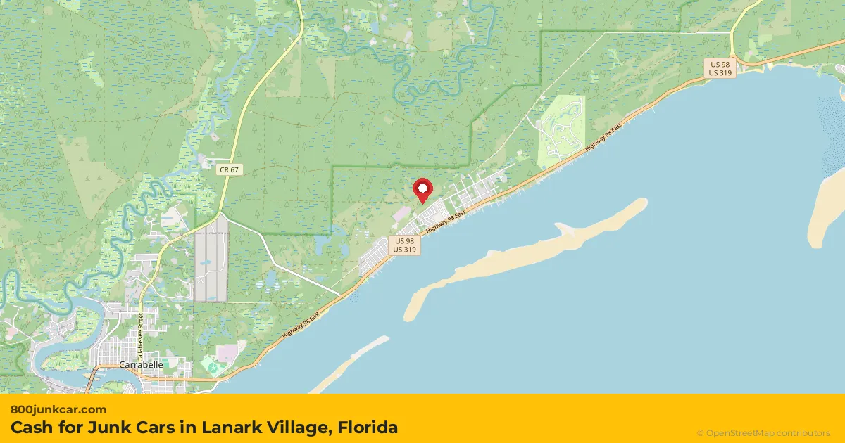 Lanark Village, FL service area map