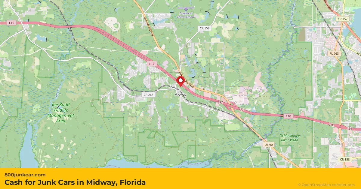 Midway, FL service area map