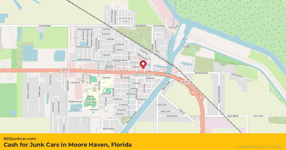 Moore Haven, FL service area map