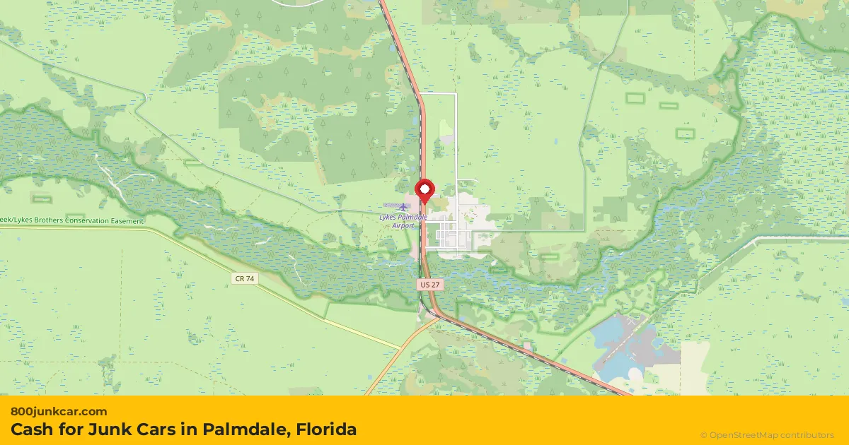 Palmdale, FL service area map