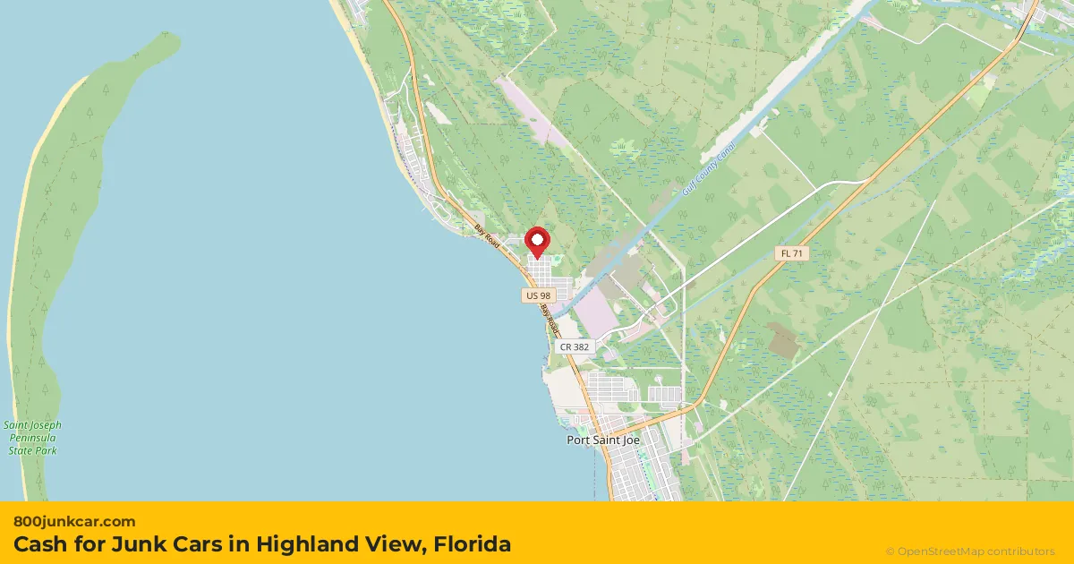 Highland View, FL service area map