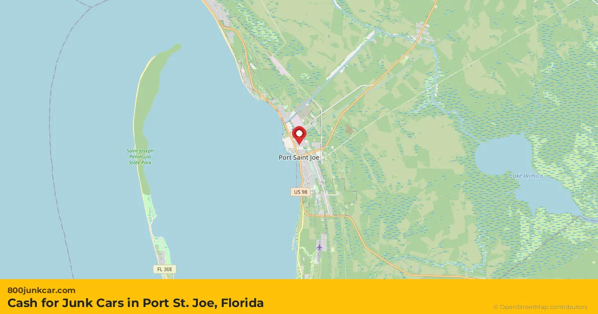 Port St. Joe, FL service area map