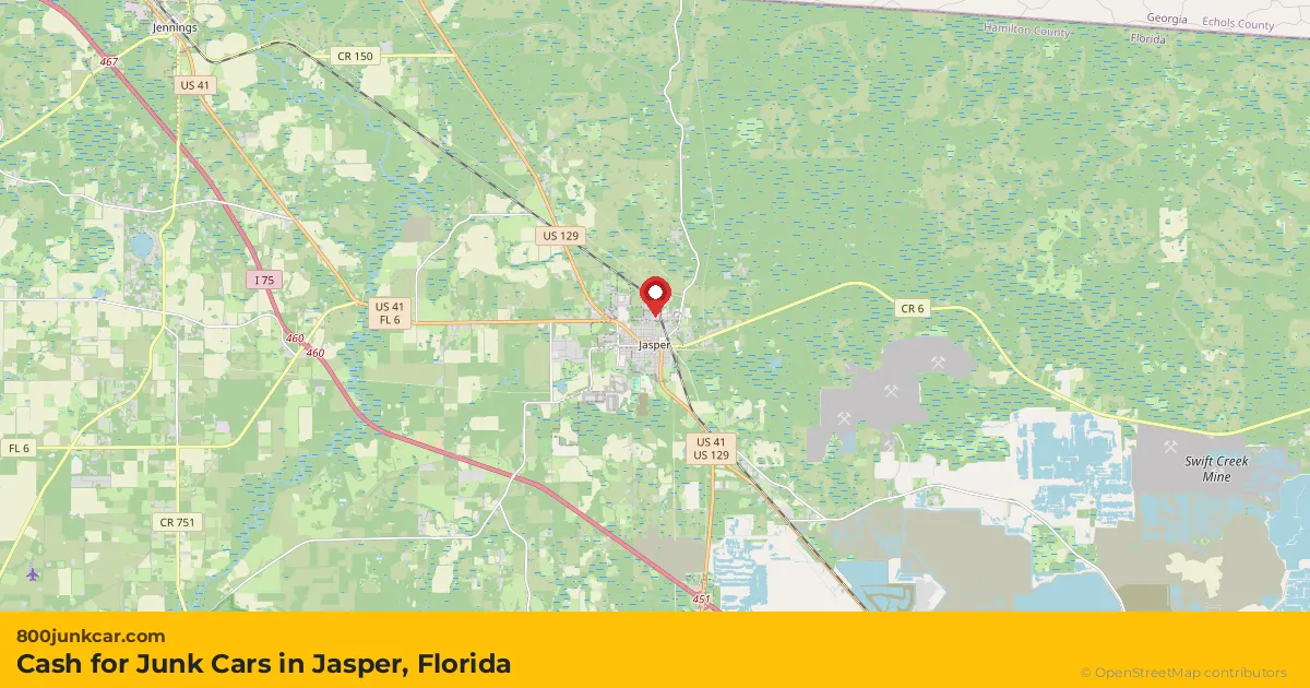Jasper, FL service area map