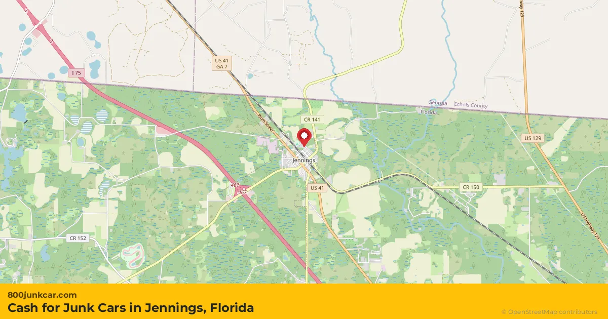 Jennings, FL service area map