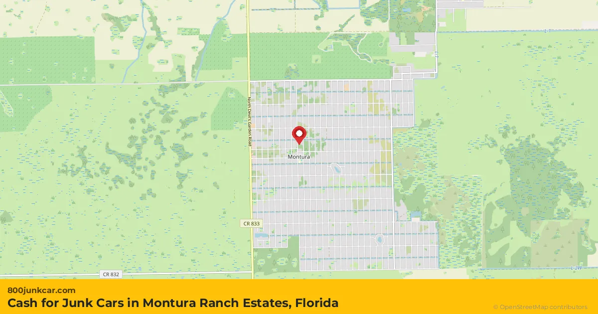 Montura Ranch Estates, FL service area map