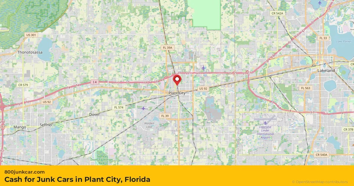 Plant City, FL service area map