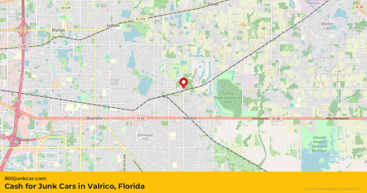 Valrico, FL service area map