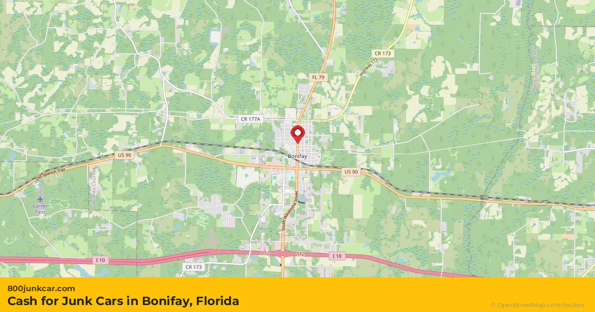 Bonifay, FL service area map