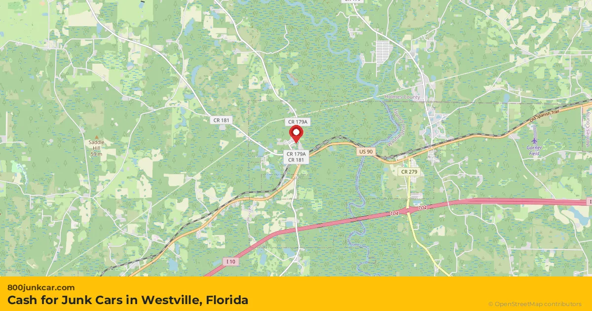 Westville, FL service area map