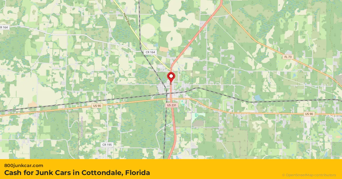 Cottondale, FL service area map