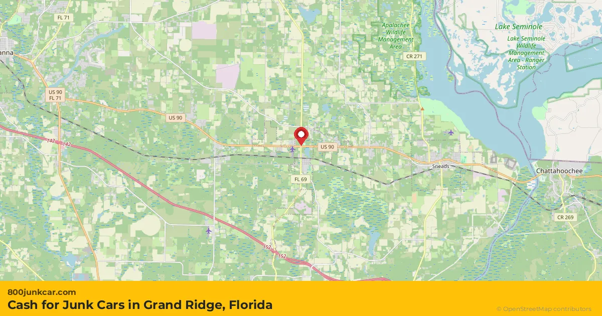 Grand Ridge, FL service area map