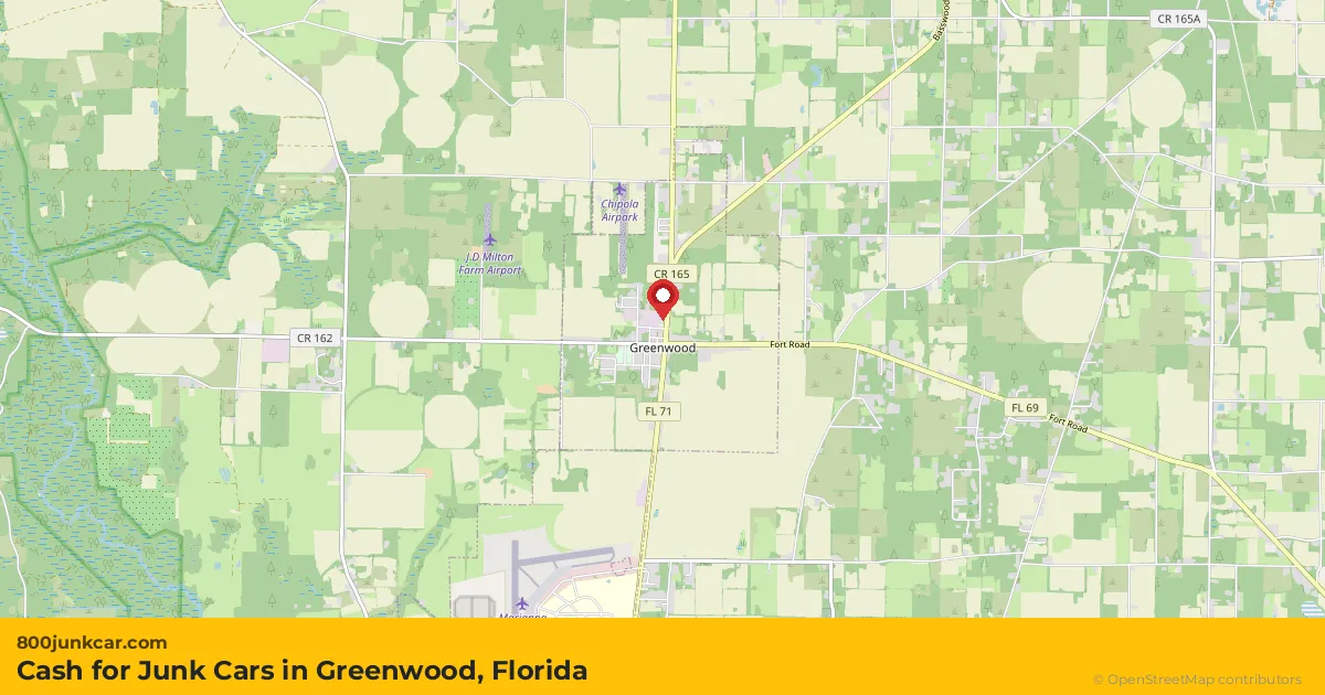 Greenwood, FL service area map