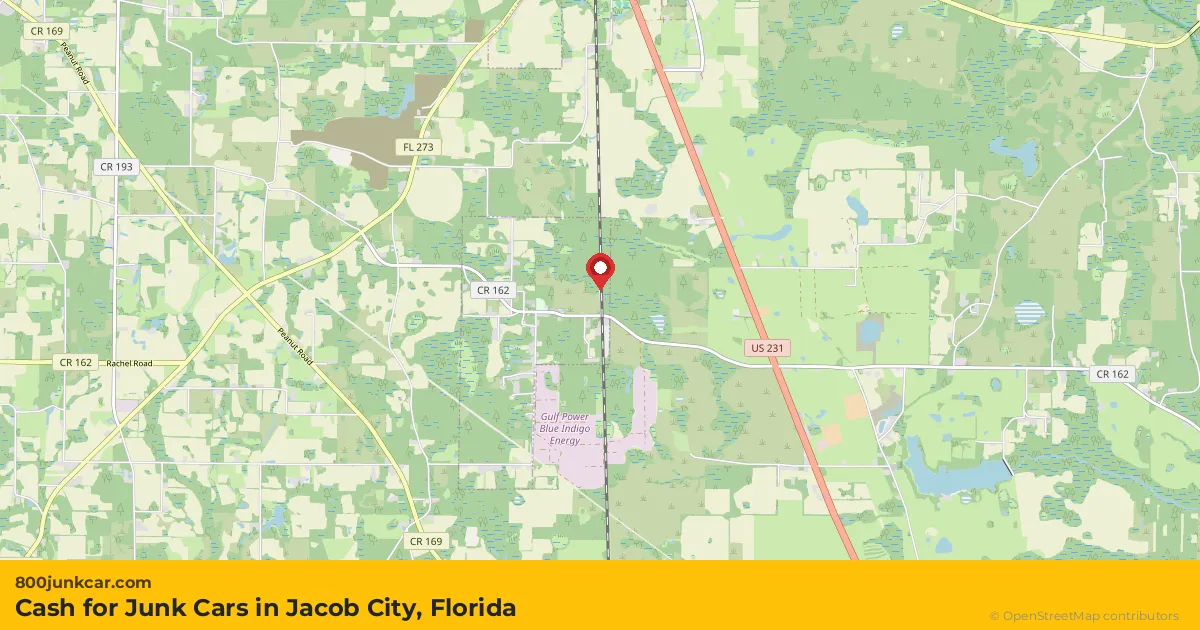 Jacob City, FL service area map