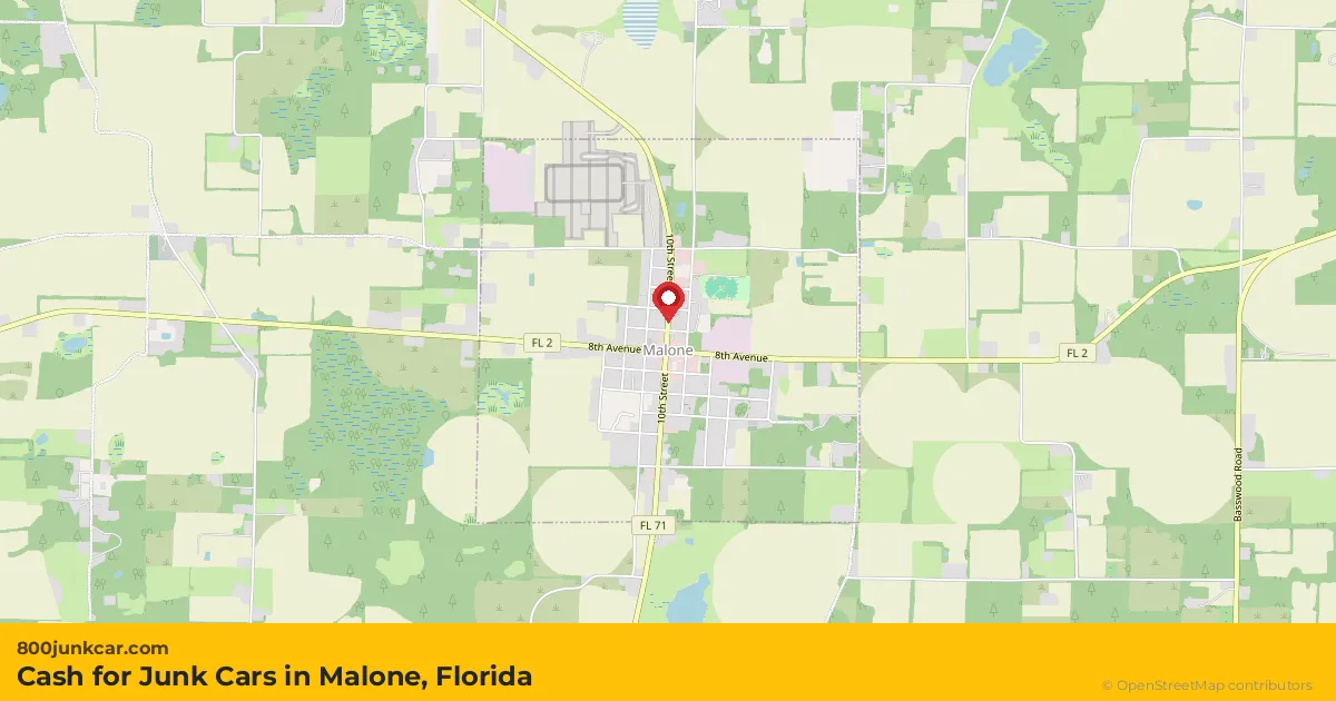 Malone, FL service area map