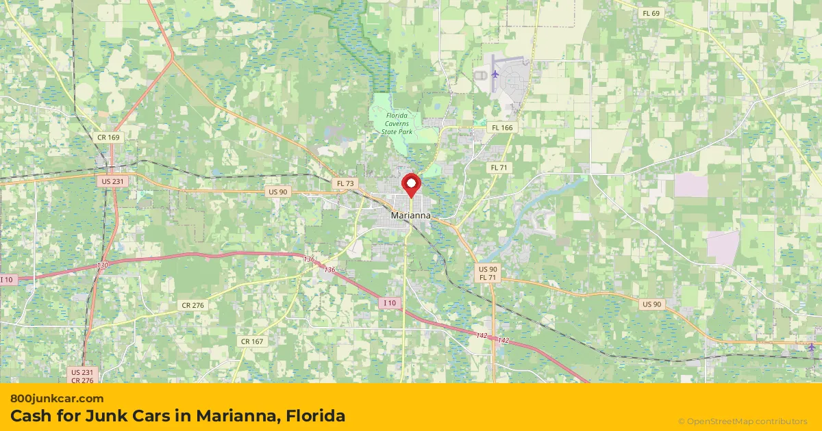 Marianna, FL service area map
