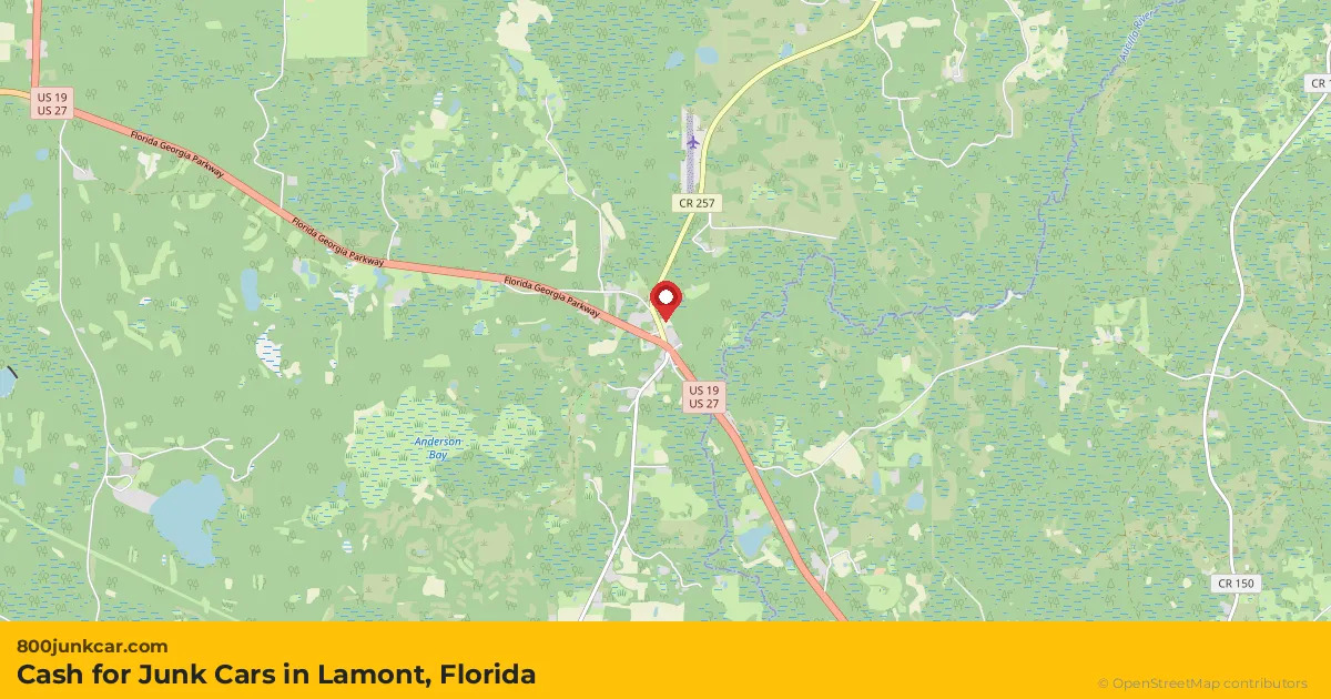 Lamont, FL service area map