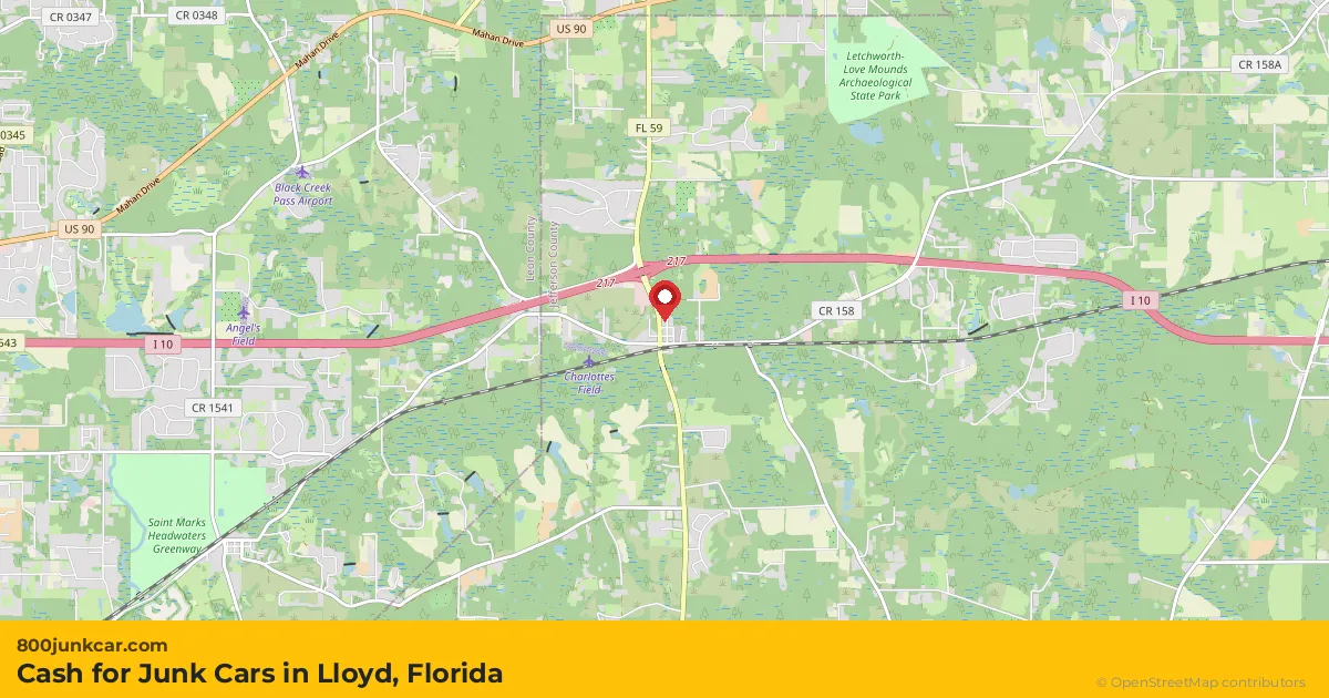 Lloyd, FL service area map
