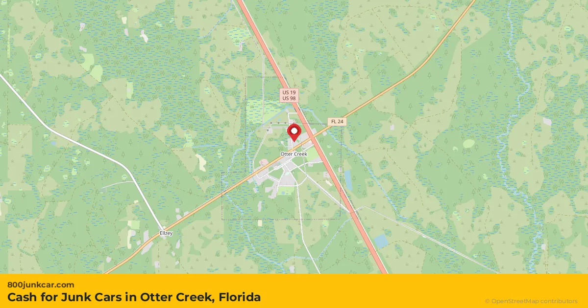 Otter Creek, FL service area map