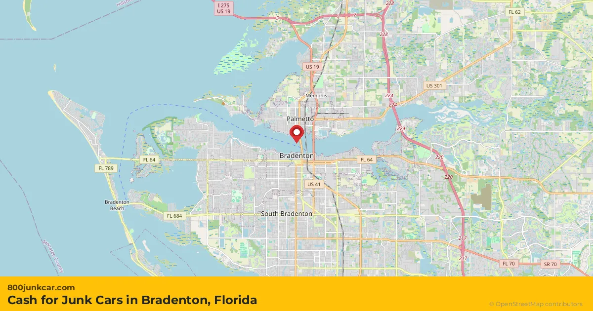 Bradenton, FL service area map