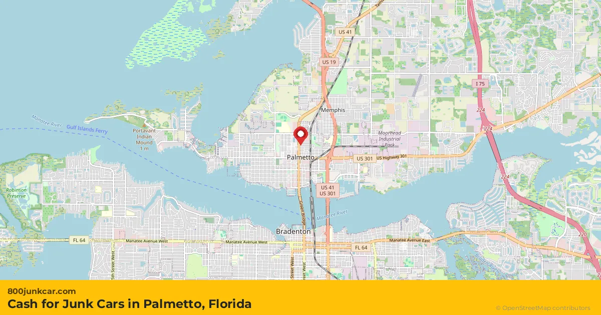 Palmetto, FL service area map