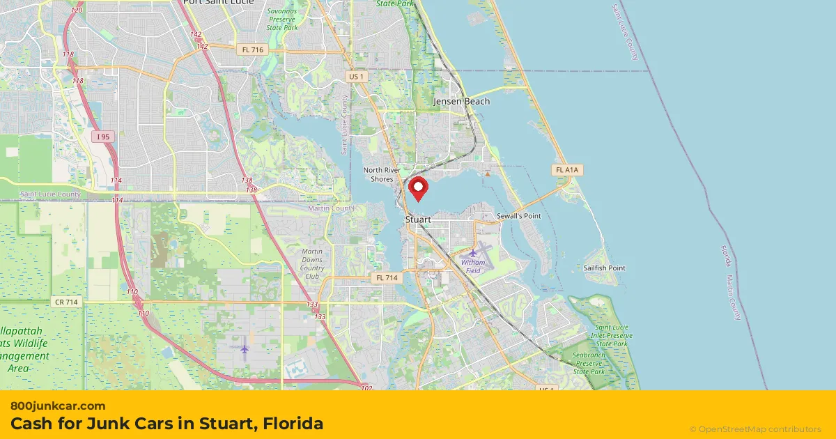 Stuart, FL service area map