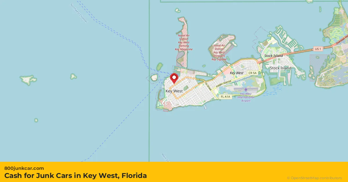Key West, FL service area map