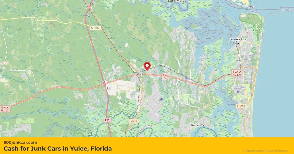 Yulee, FL service area map