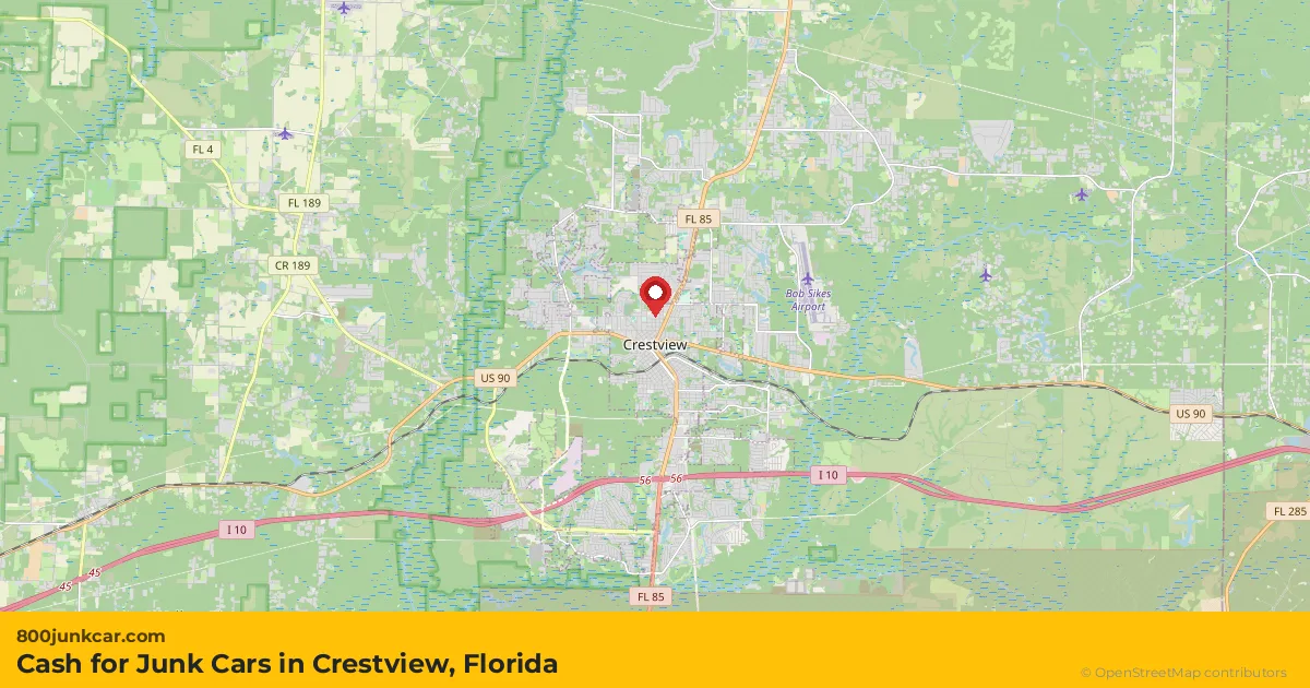 Crestview, FL service area map