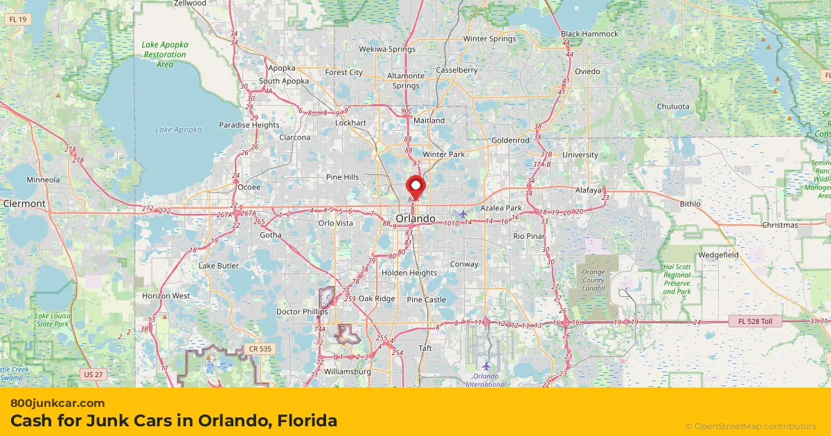 Orlando, FL service area map