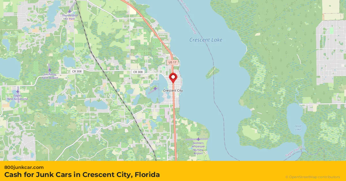 Crescent City, FL service area map