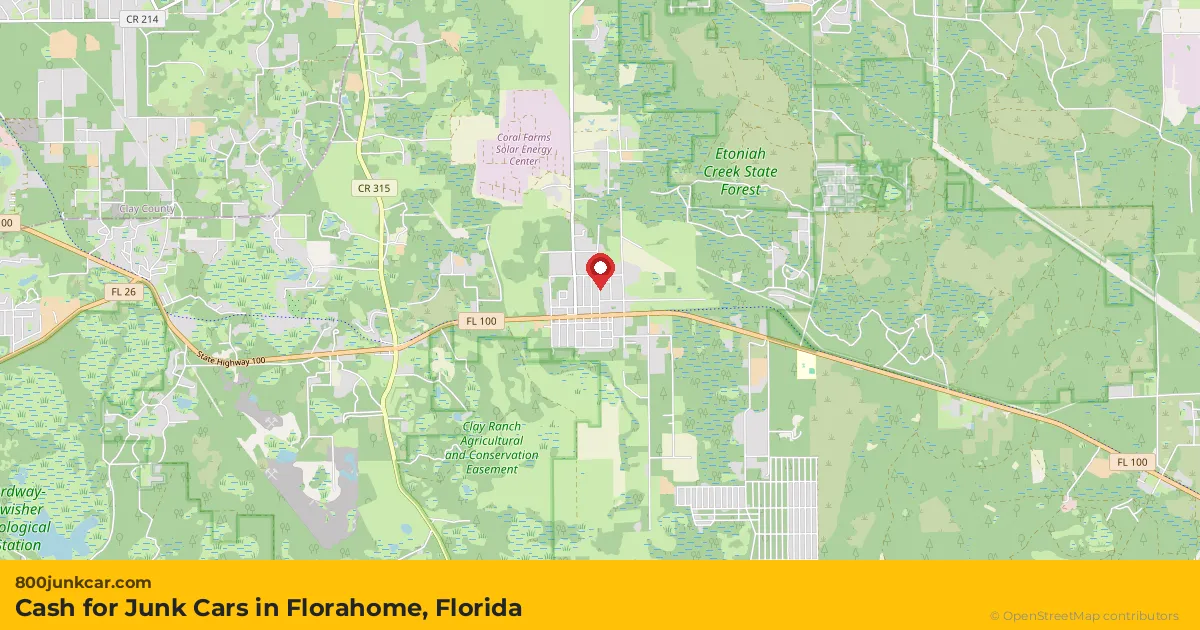 Florahome, FL service area map