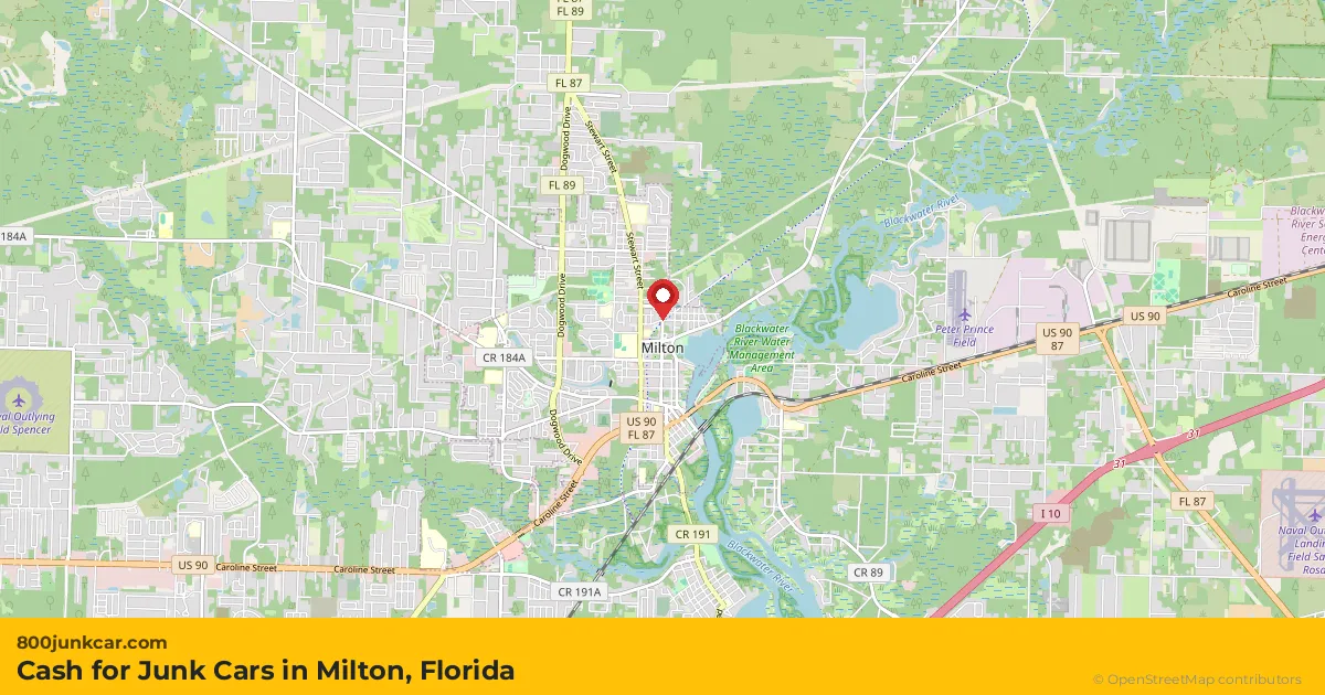 Milton, FL service area map