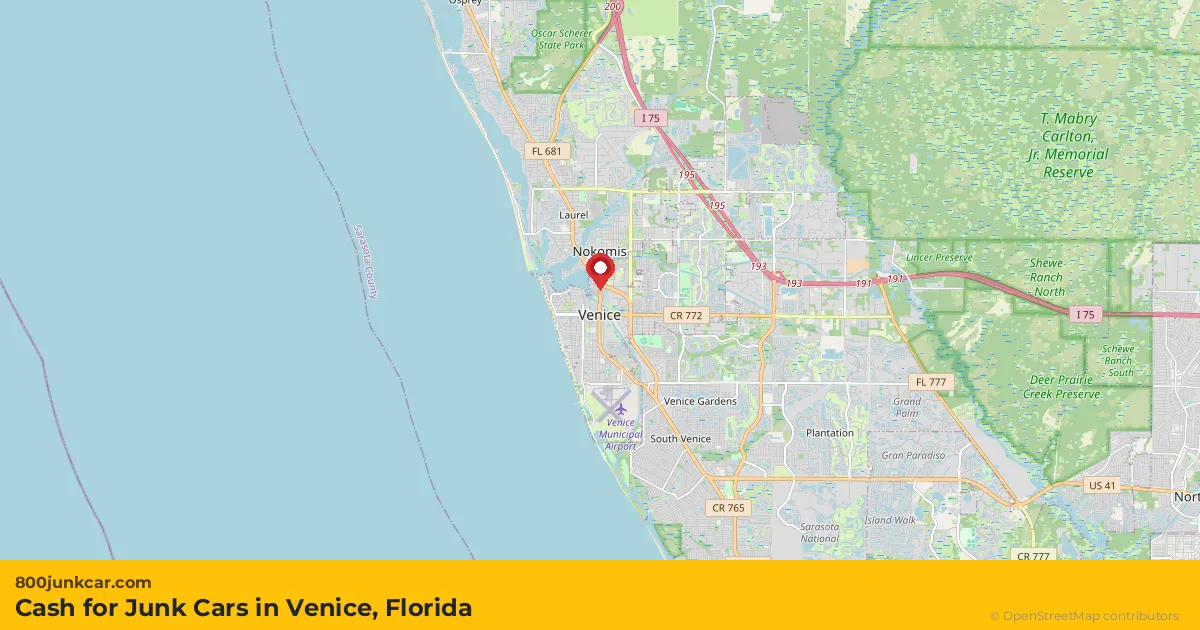 Venice, FL service area map