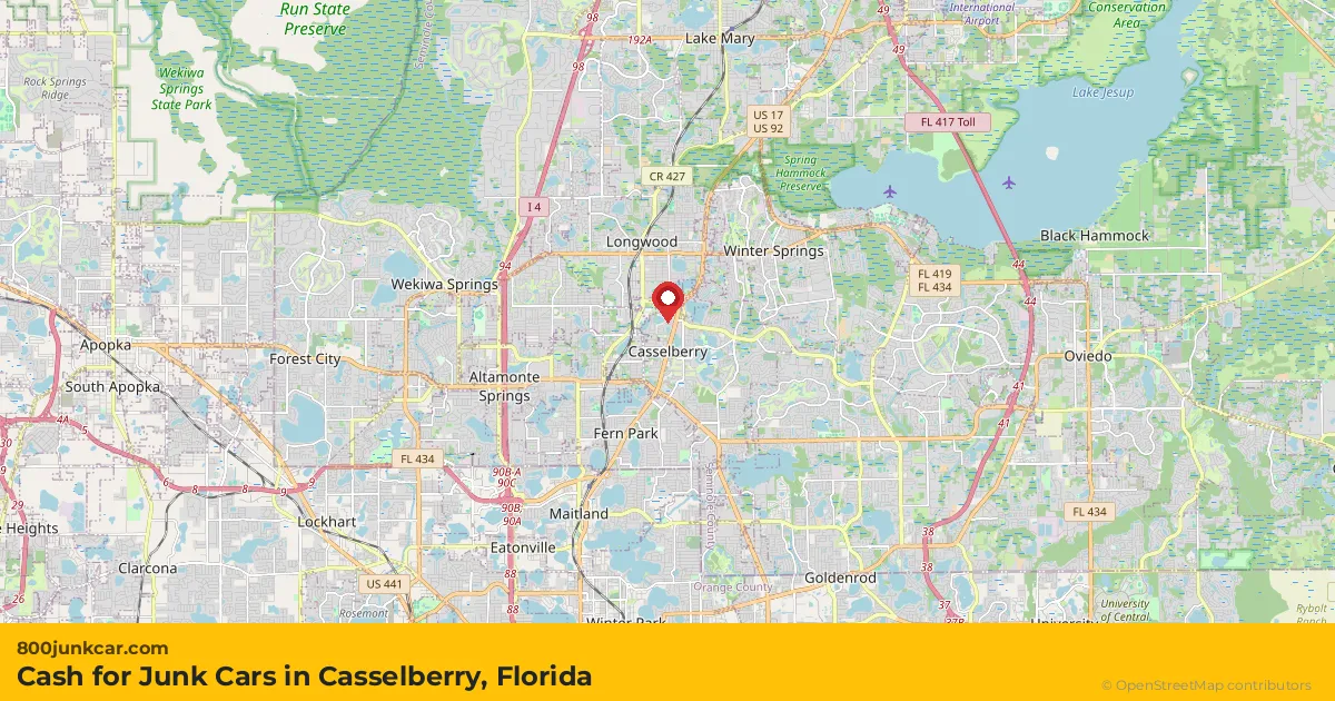 Casselberry, FL service area map