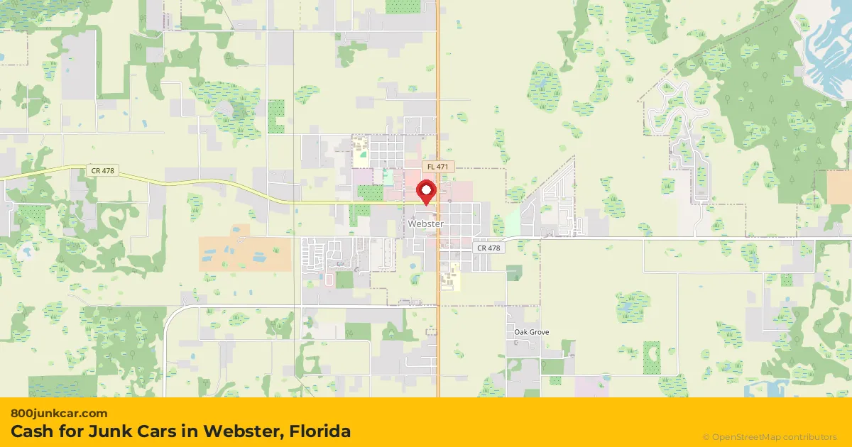 Webster, FL service area map