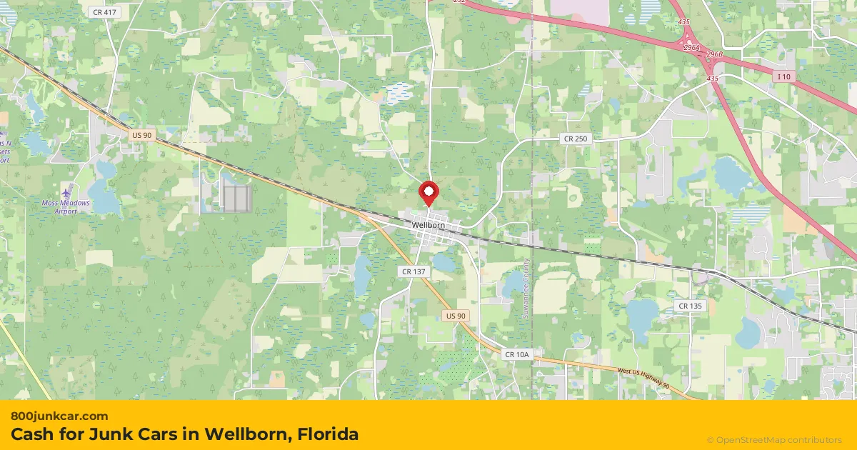 Wellborn, FL service area map