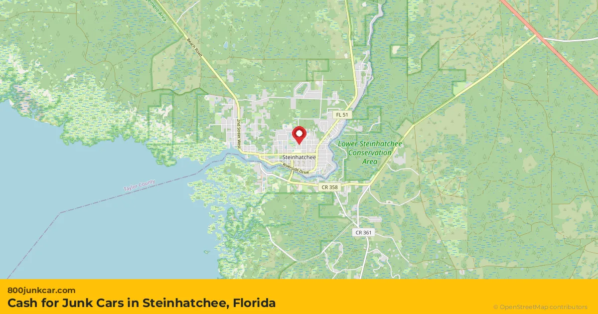 Steinhatchee, FL service area map