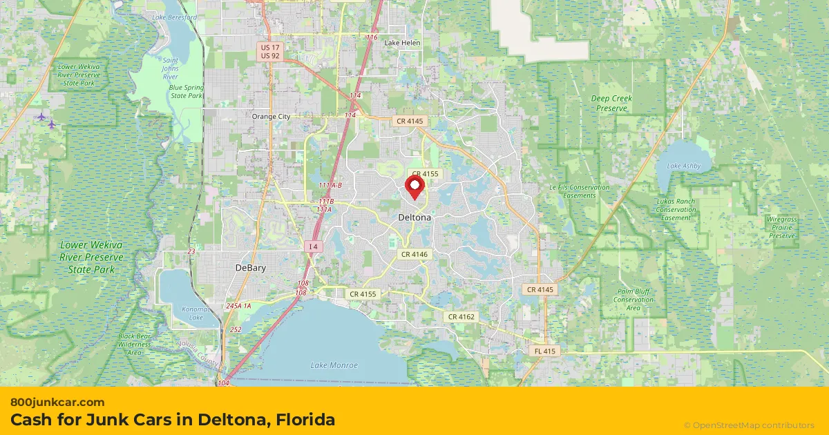 Deltona, FL service area map