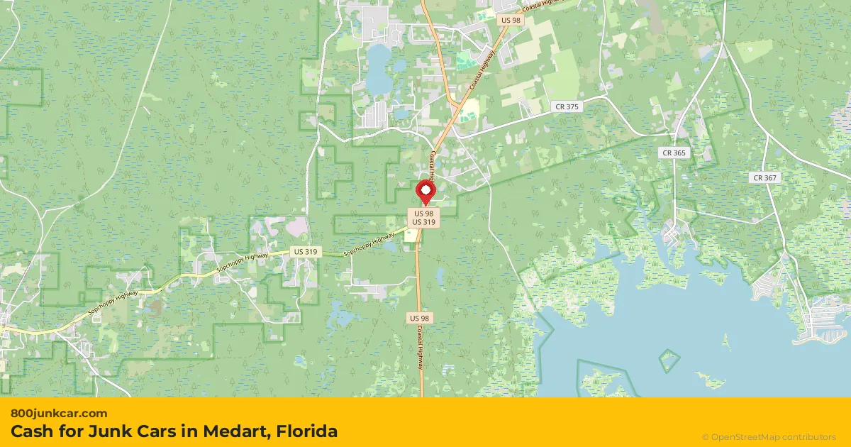 Medart, FL service area map