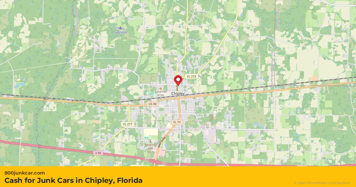 Chipley, FL service area map
