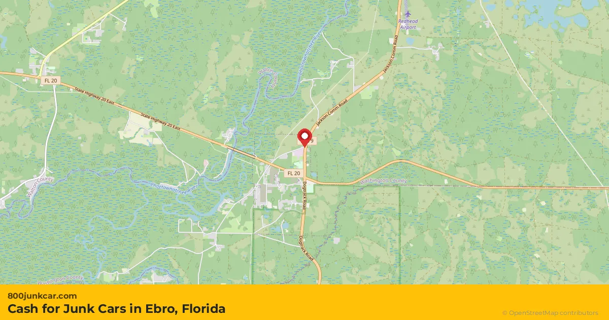 Ebro, FL service area map